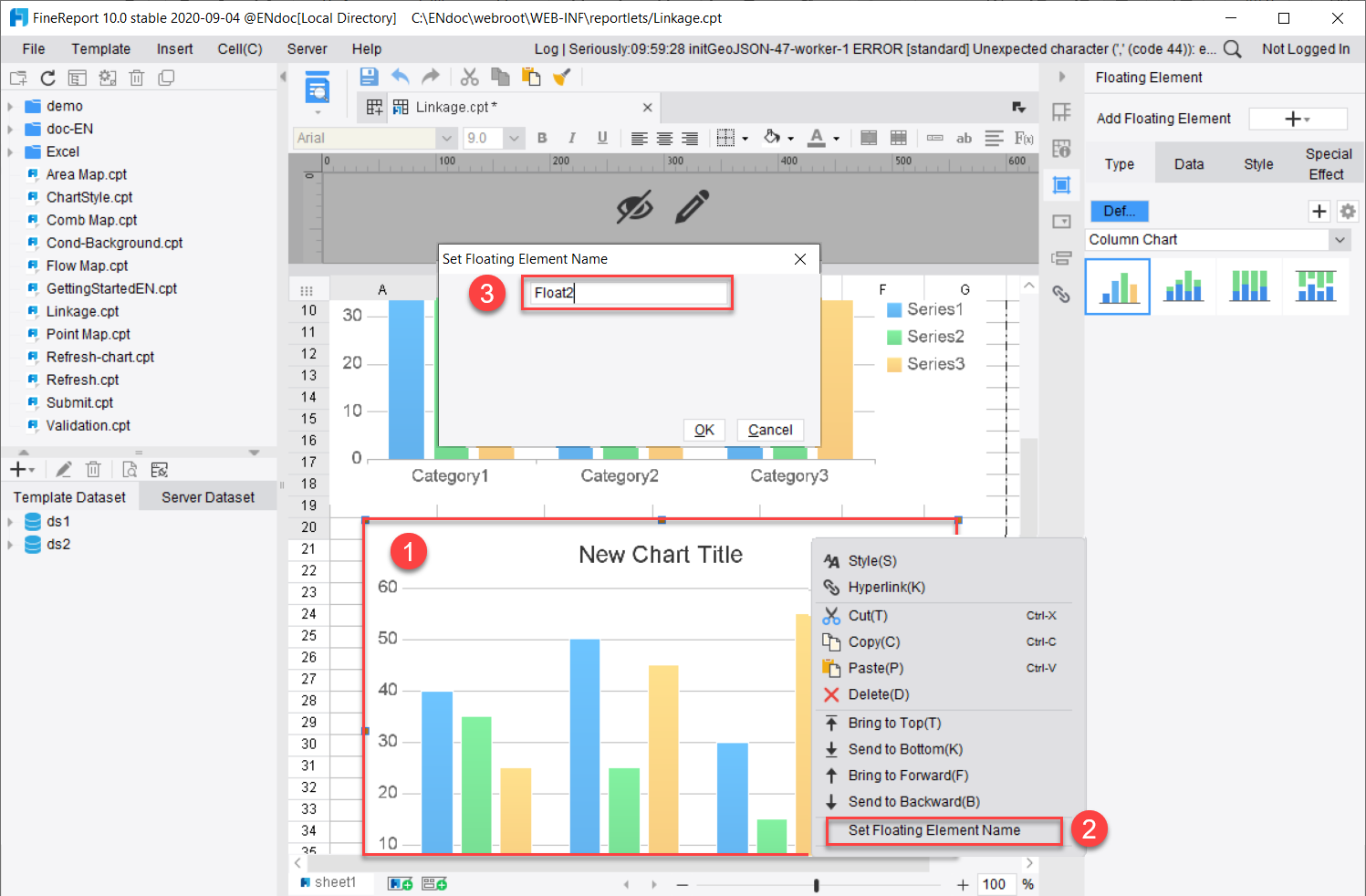 Chart Linkage in General Report-FineReport Help Document