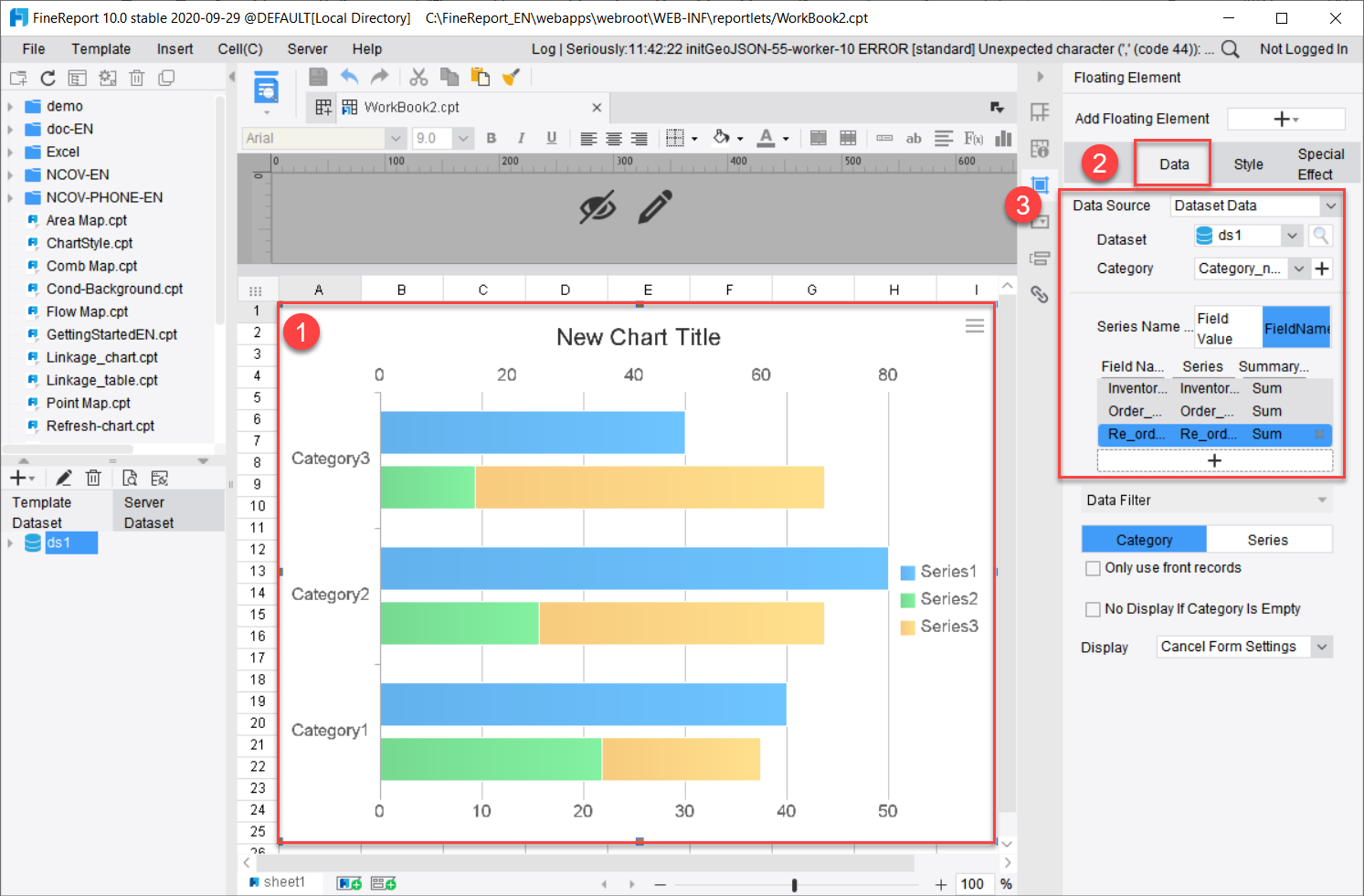 Bar Chart-FineReport Help Document