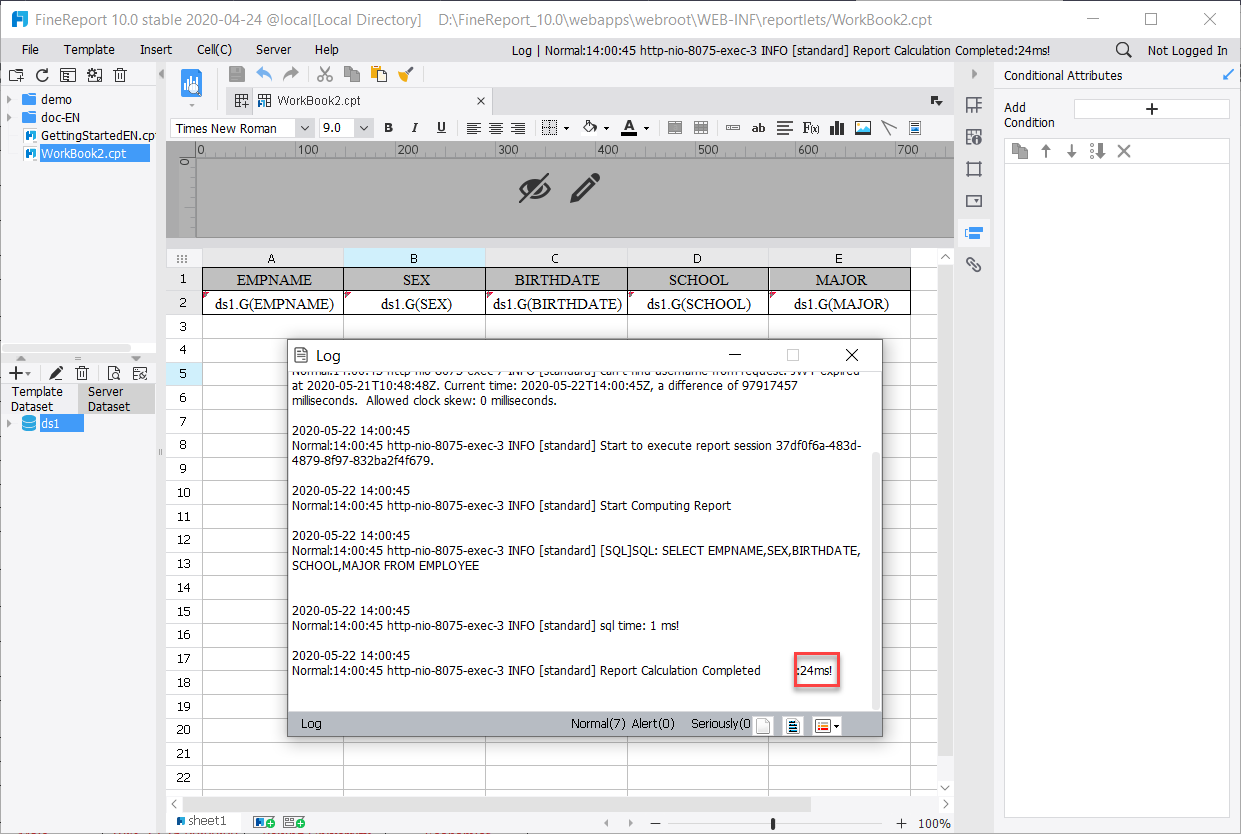 Factors that Influence the Loading Speed-FineReport Help Document