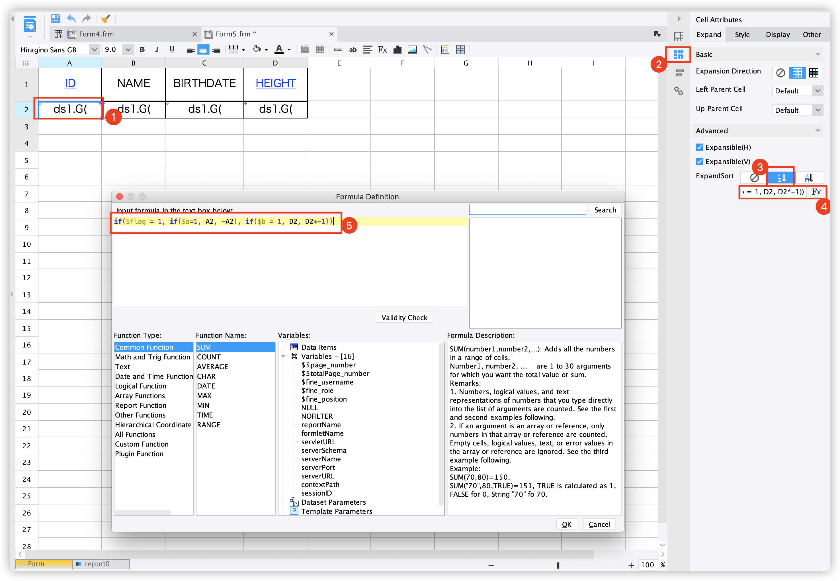 JS Click header to sort in the dashboard-FineReport Help Document
