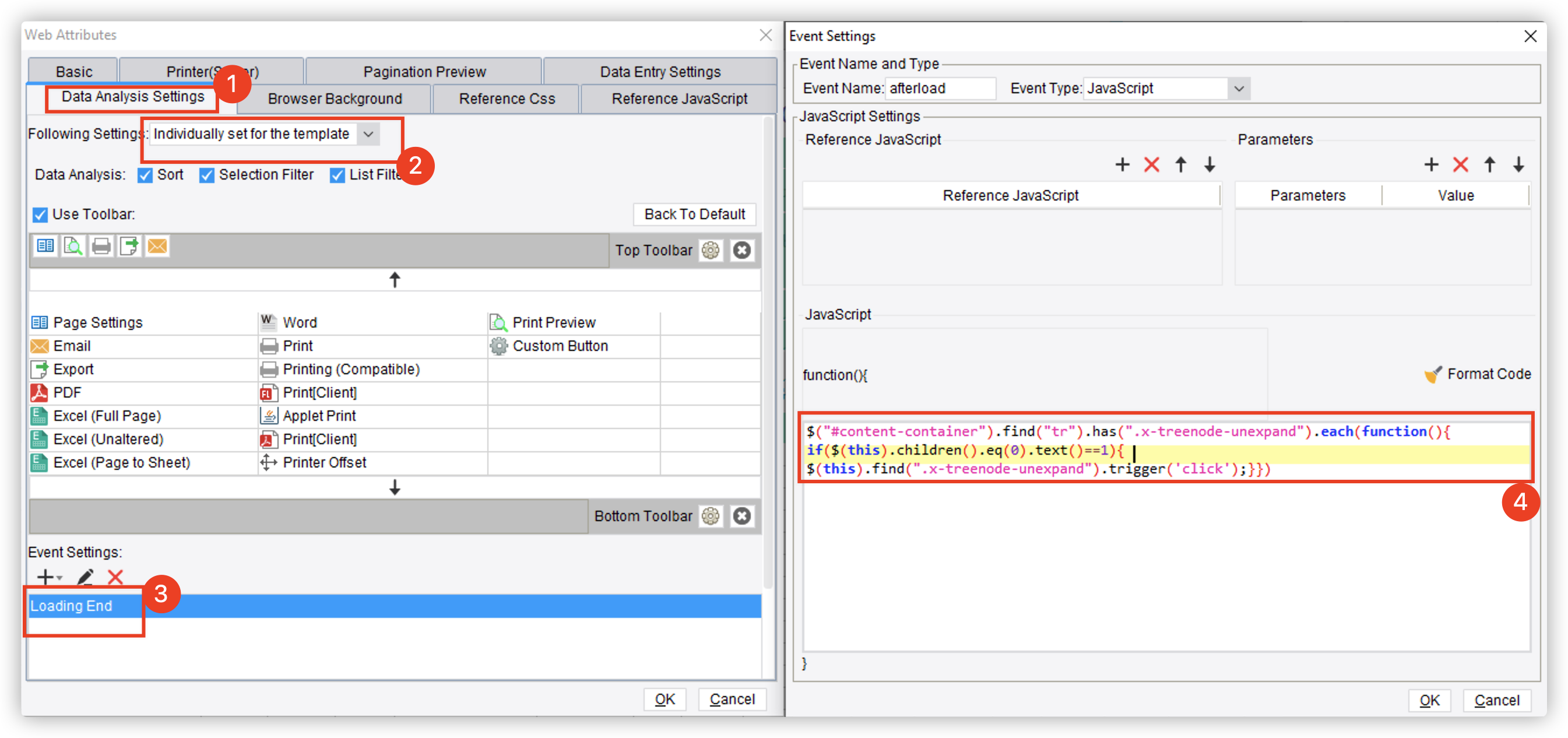 JS Custom number of layers of tree expansion-FineReport Help Document