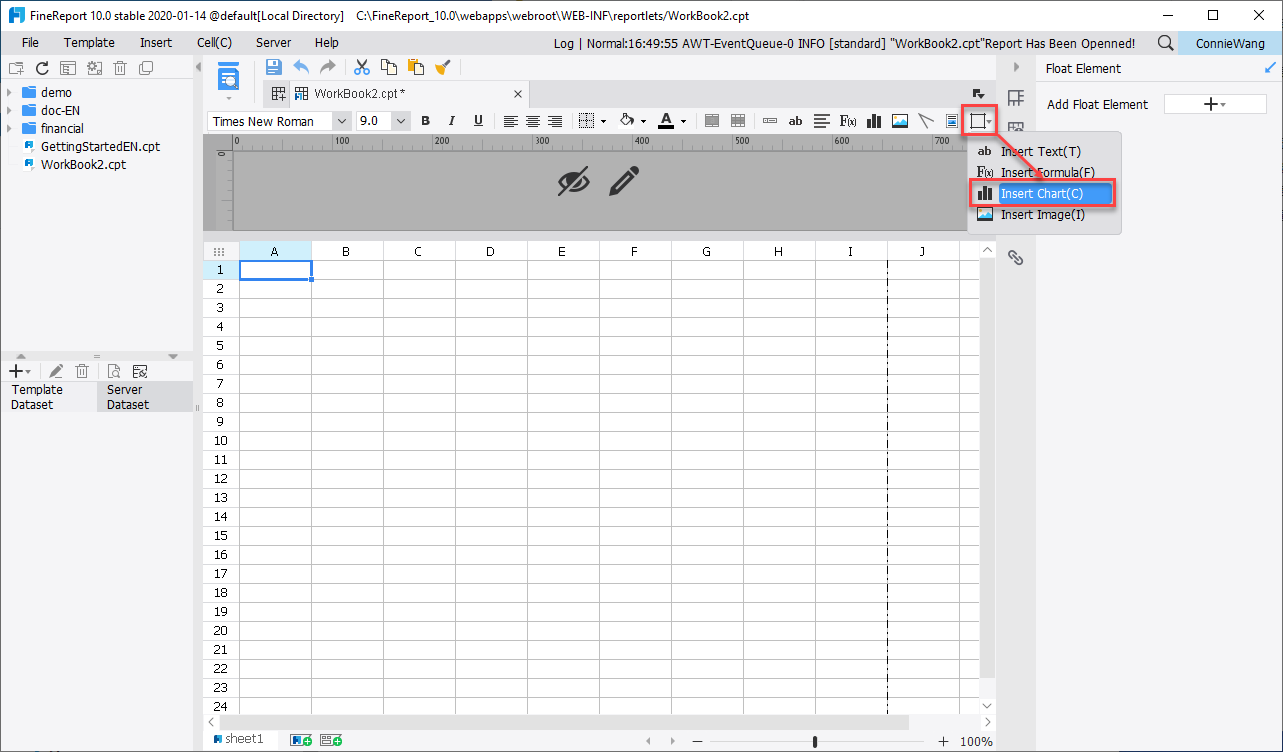 Floating Chart-FineReport Help Document