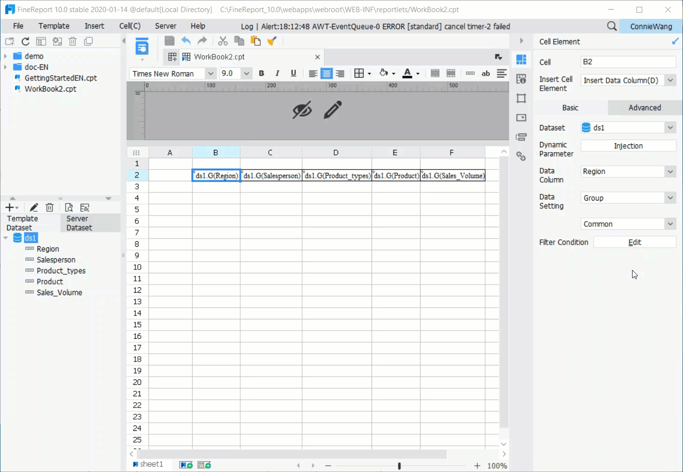 Data Column Attributes-FineReport Help Document