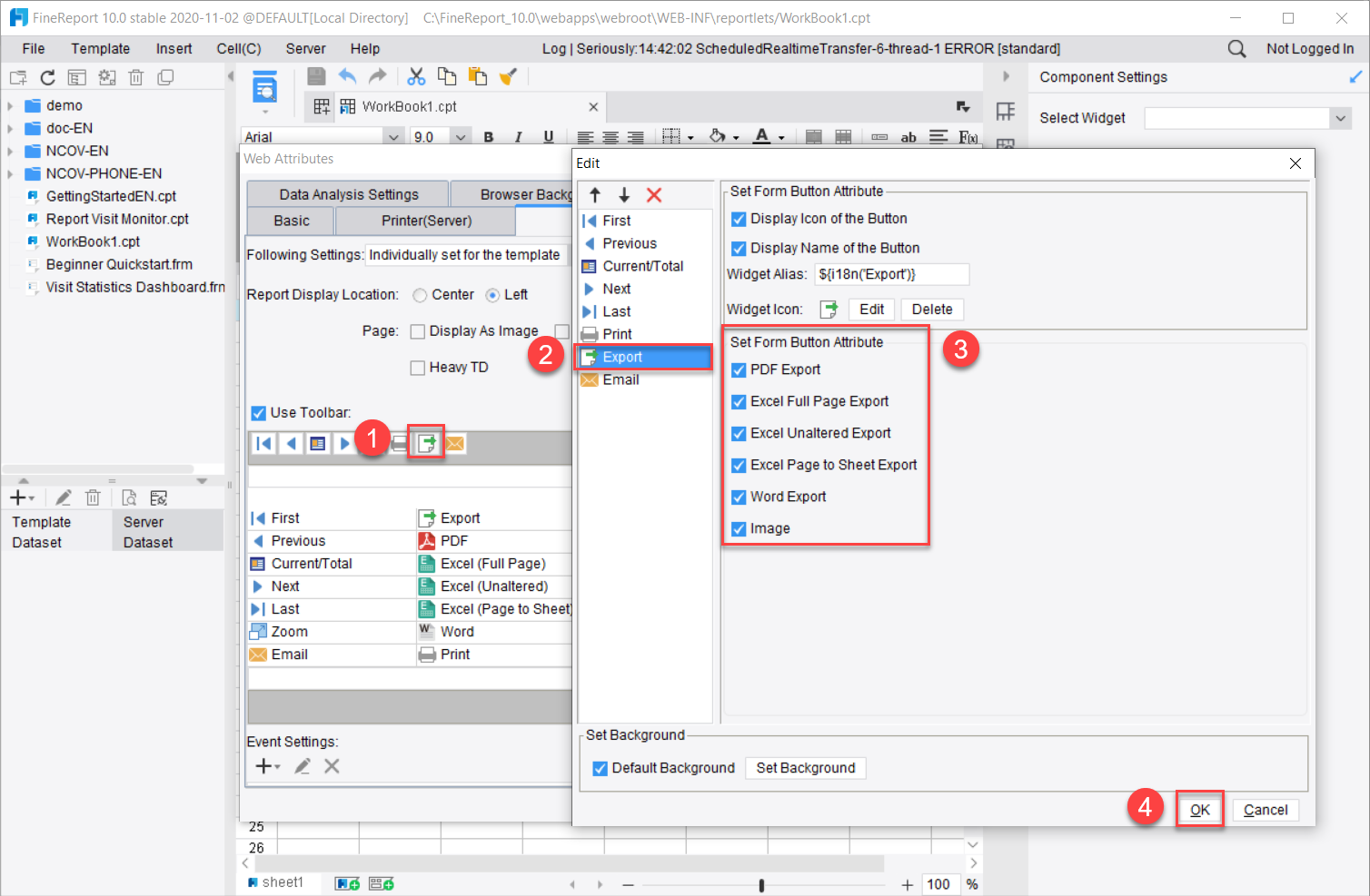 Report Toolbar-FineReport Help Document