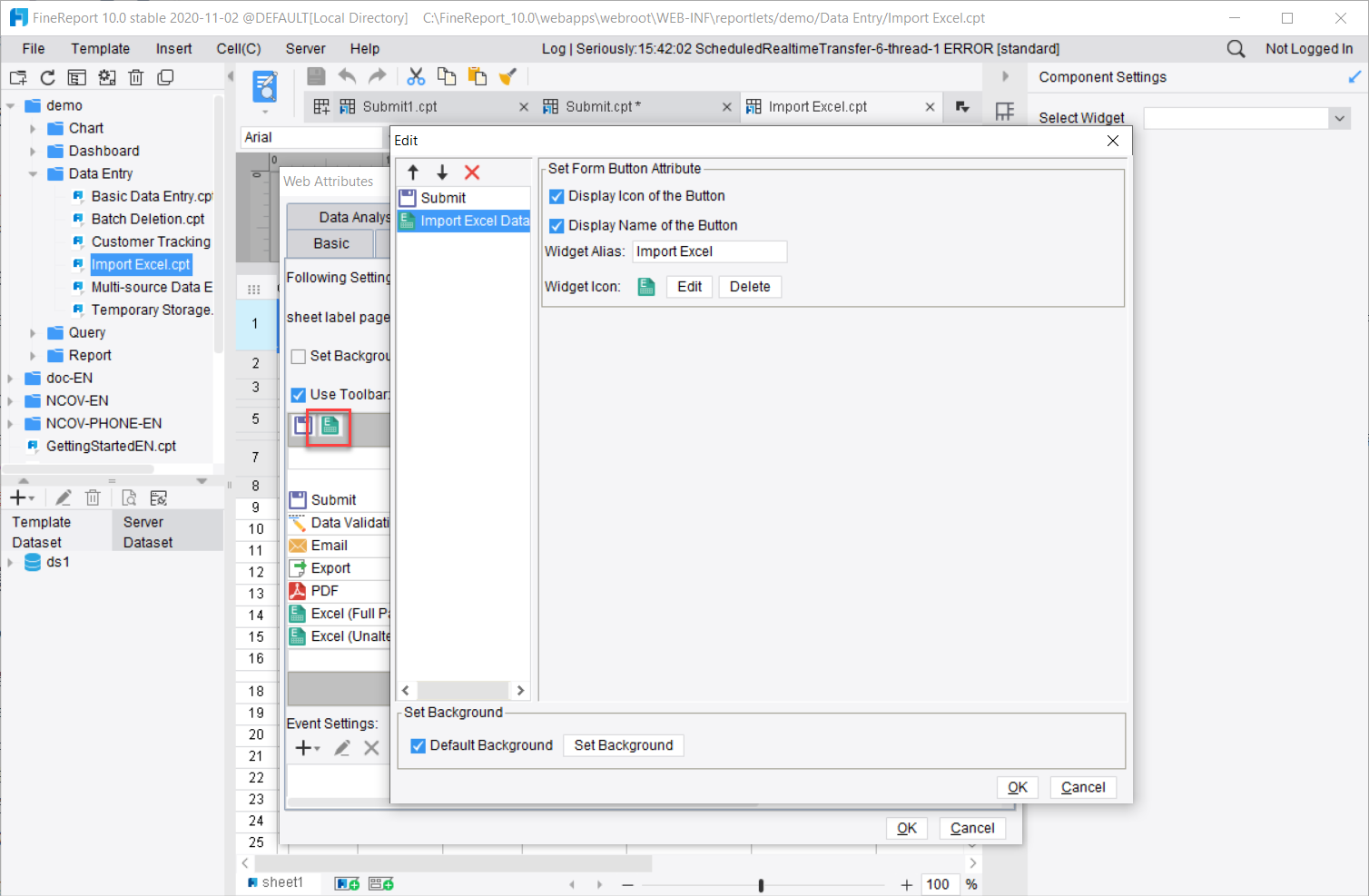 Report Toolbar-FineReport Help Document