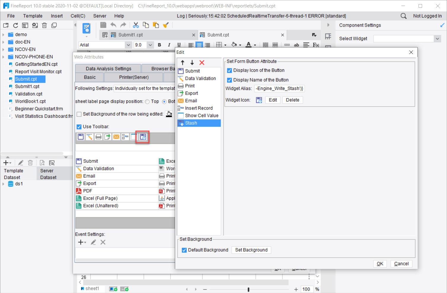 Report Toolbar-FineReport Help Document