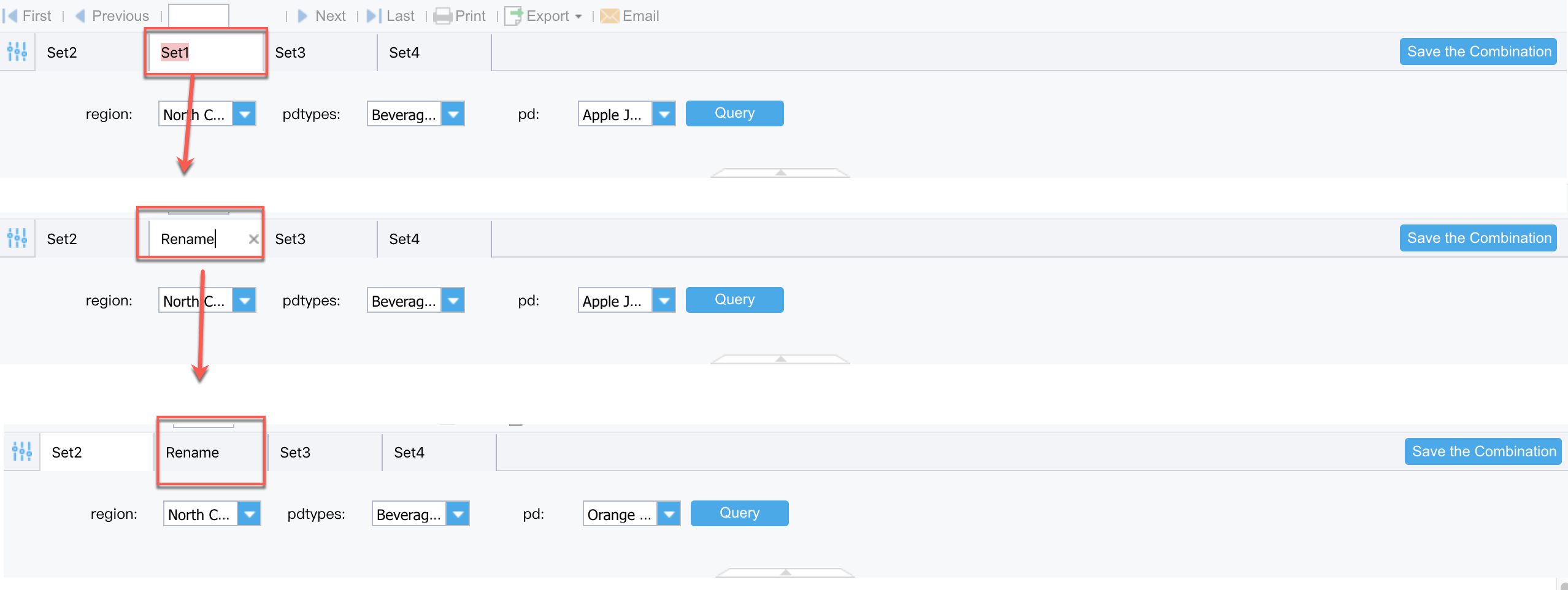 Common Template Parameter Combination-FineReport Help Document