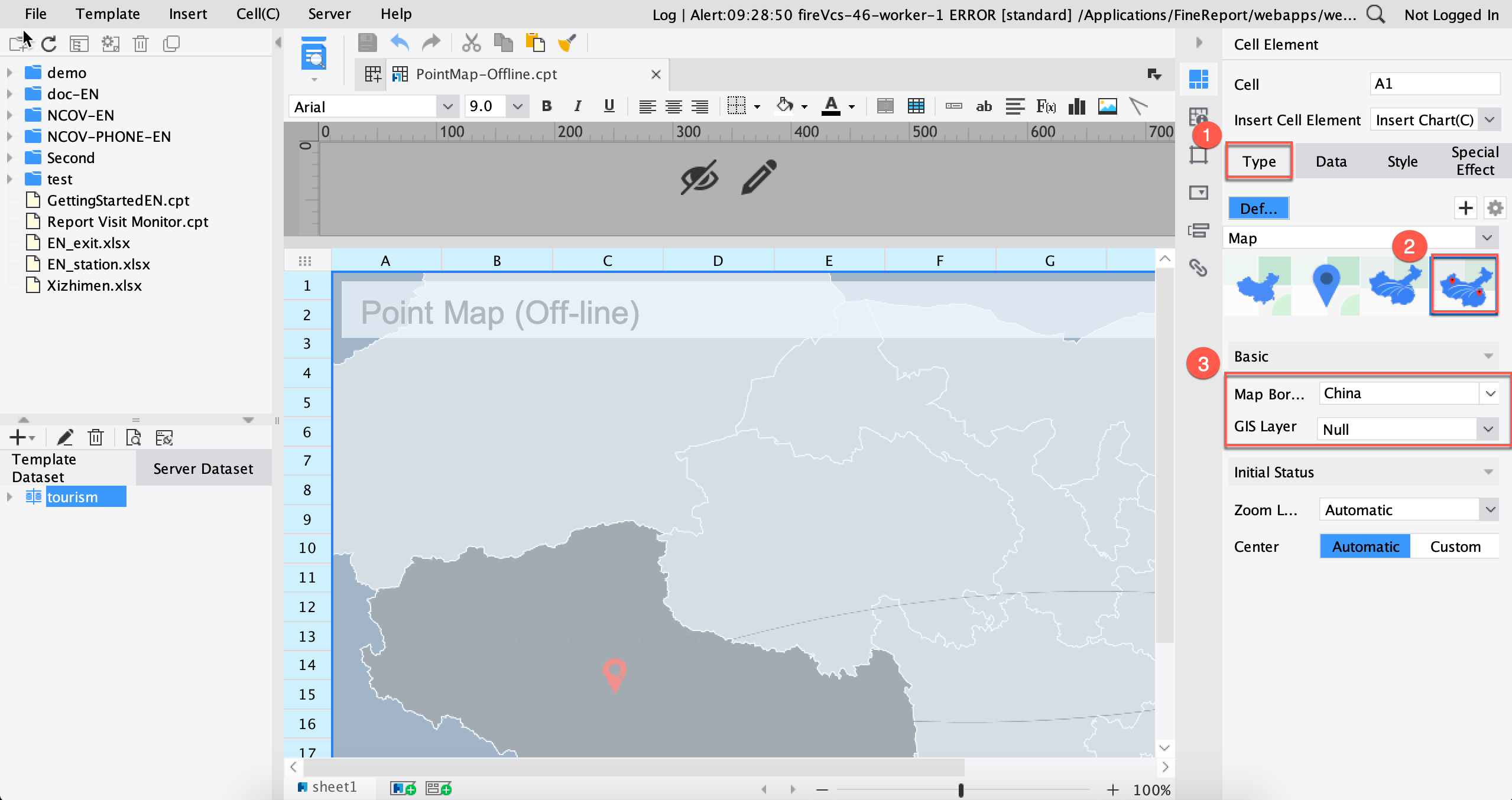 オフラインポイント地図- FineReport Help Document