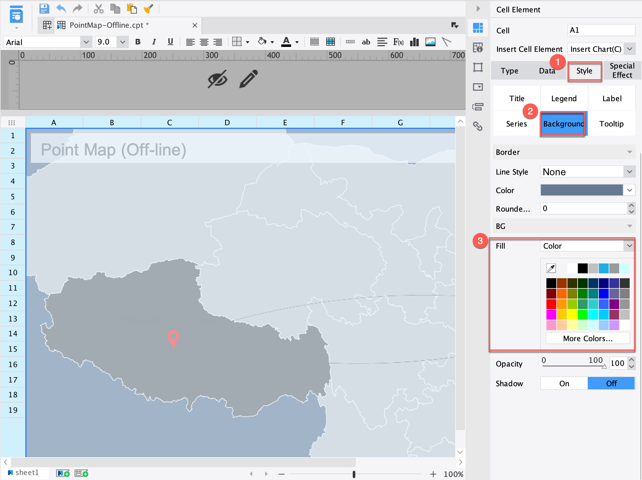 オフラインポイント地図- FineReport Help Document