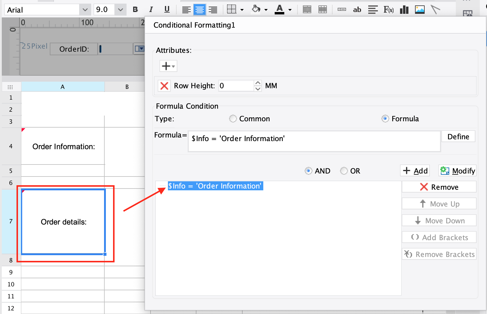 Hide cell by conditional formatting finereport help document