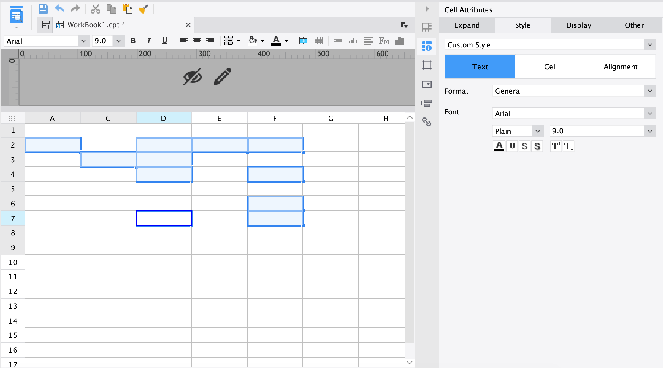 Batch Operation of Cell Attributes-FineReport Help Document