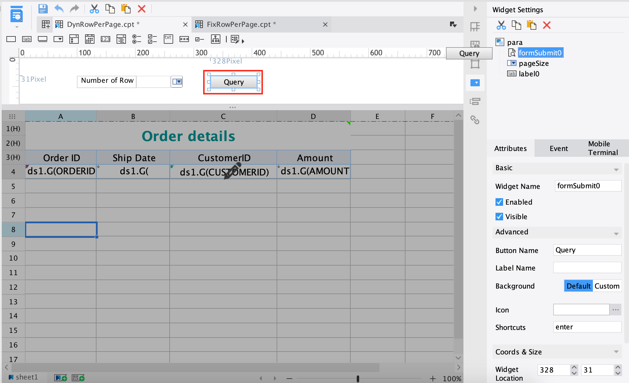 ページごとの固定行数の表示- FineReport Help Document