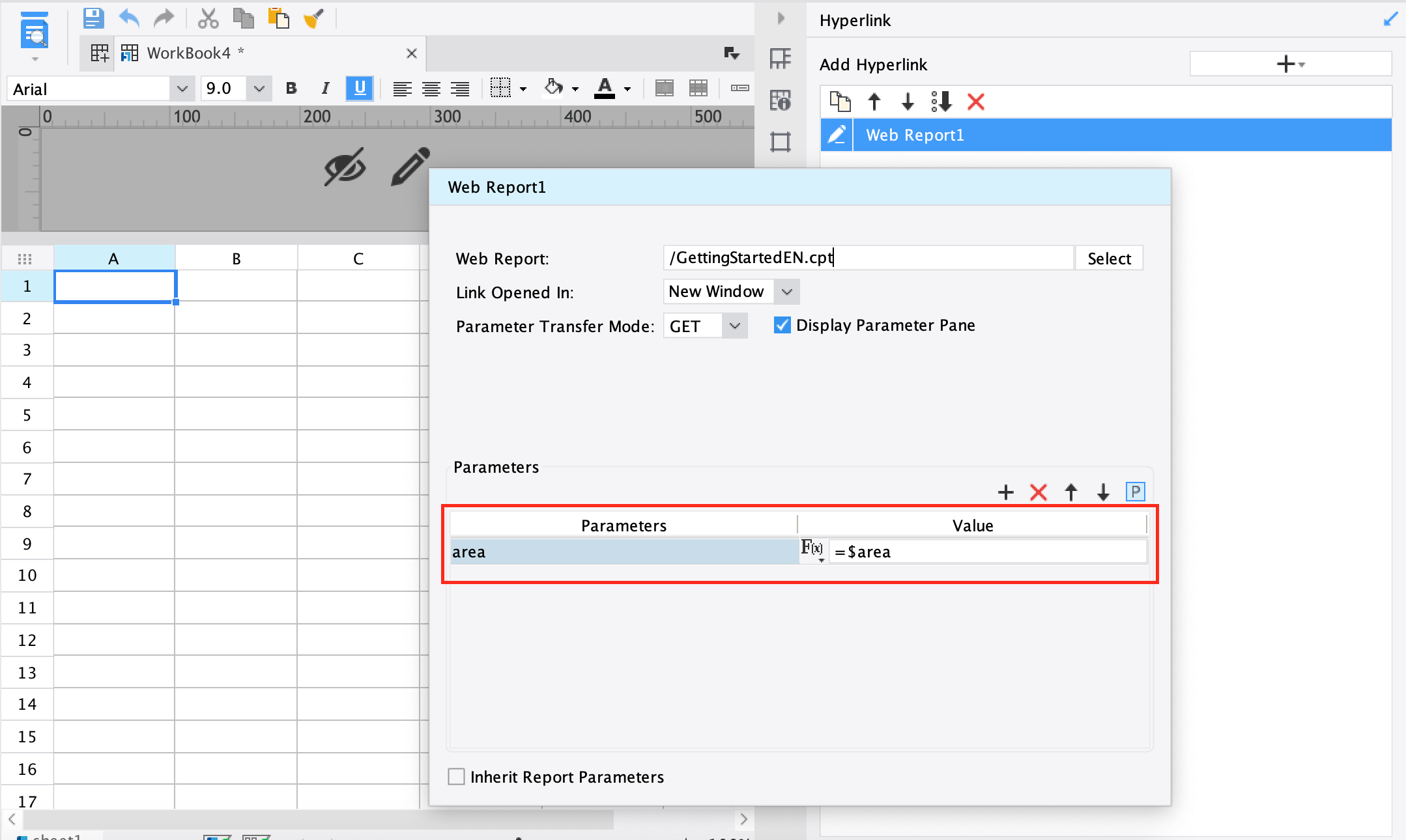 Parameter passing-FineReport Help Document