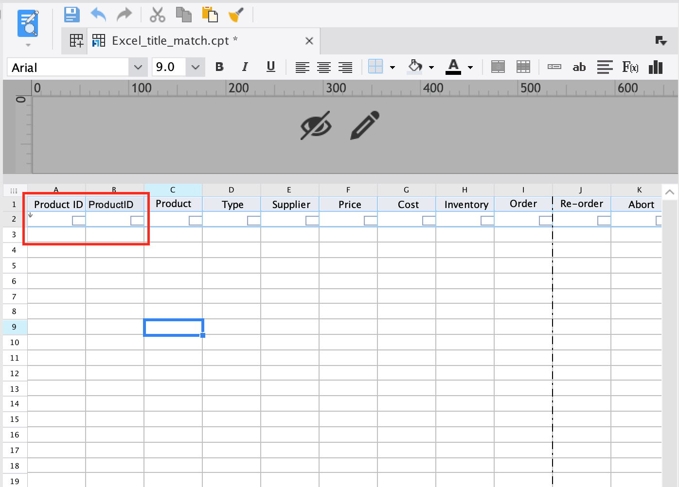 Excel インポート時にタイトル行を自動識別- FineReport Help Document