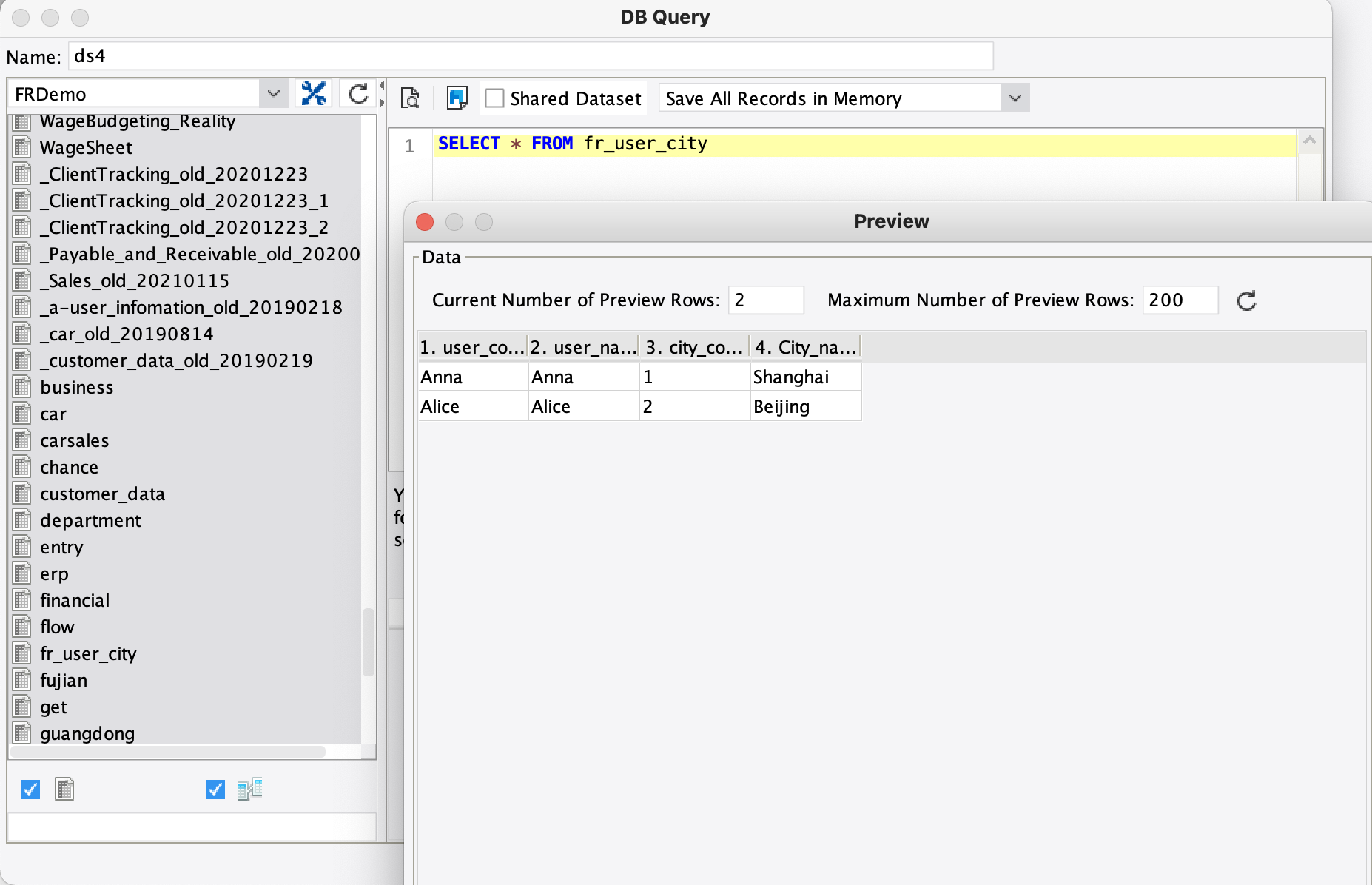 External permission table realizes data permission filtering-FineReport ...