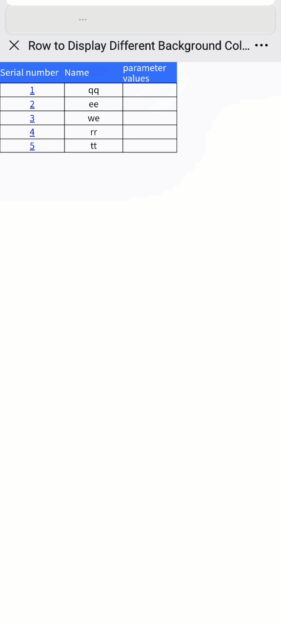 Click on a Cell/Row to Display Different Background Colors-FineReport ...