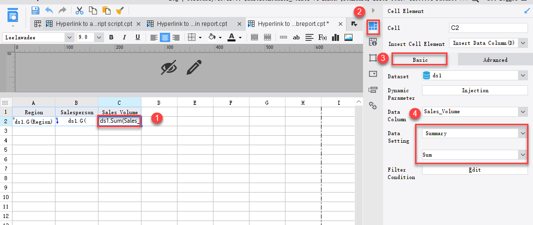 Hyperlink to Template with Parameters-FineReport Help Document