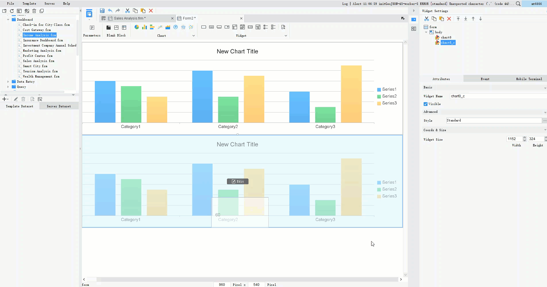 Dashboard Component Operation-FineReport Help Document