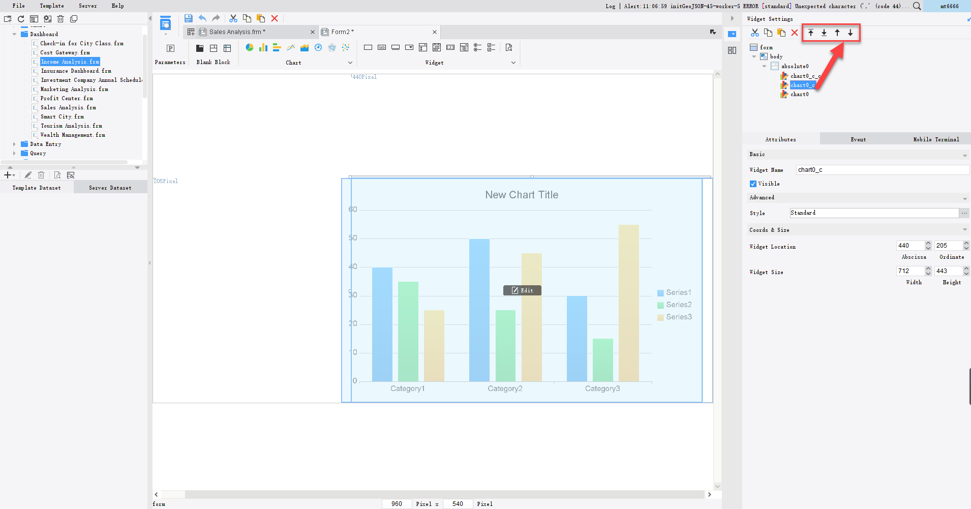 Dashboard Component Operation-FineReport Help Document