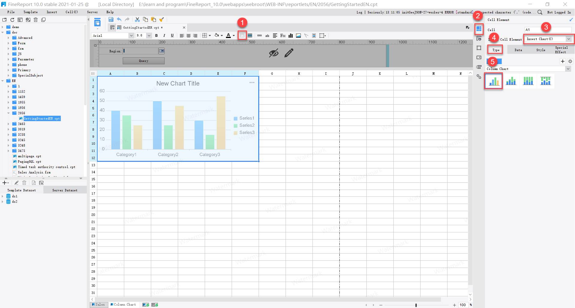 sheet を跨いでチャートデータを読み込む- FineReport Help Document