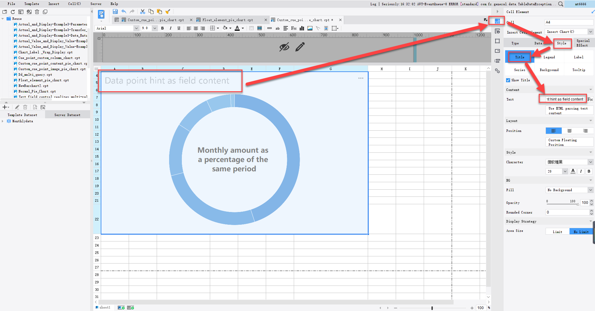 Custom Tooltip-FineReport Help Document