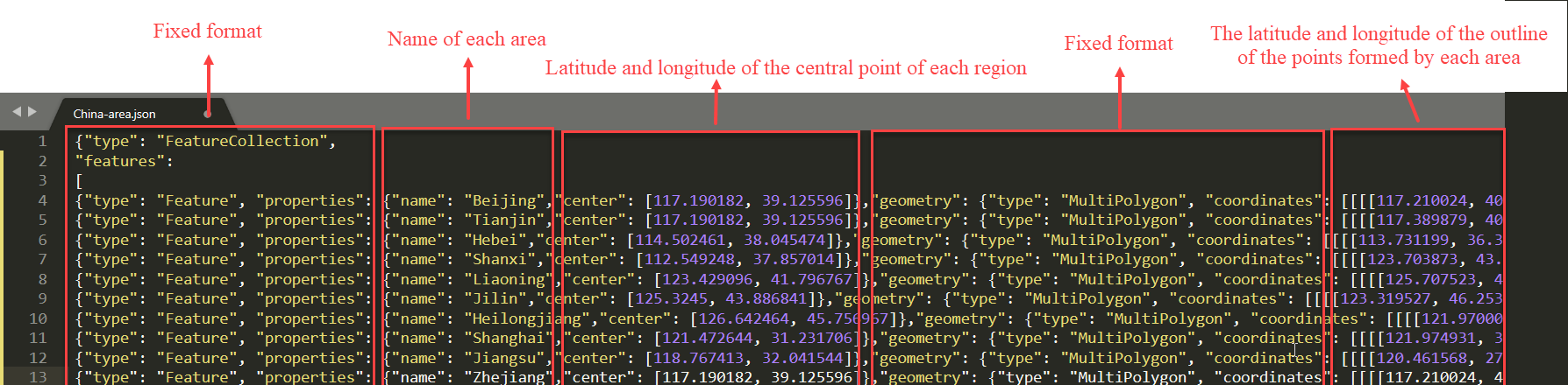 Custom Map JSON Resource-FineReport Help Document