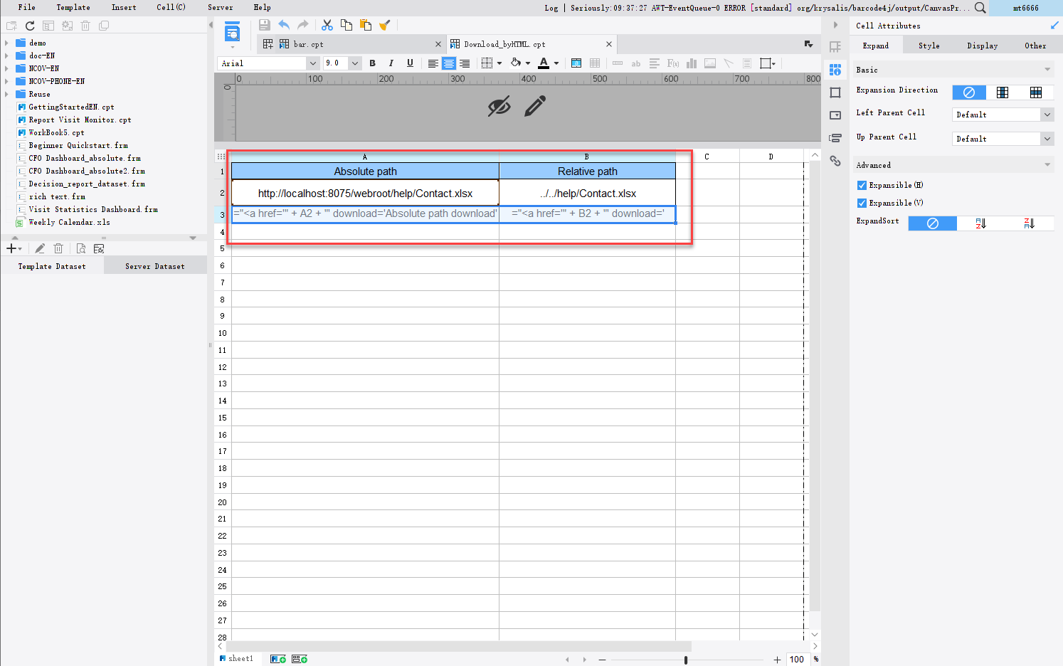 File Download by HTML-FineReport Help Document