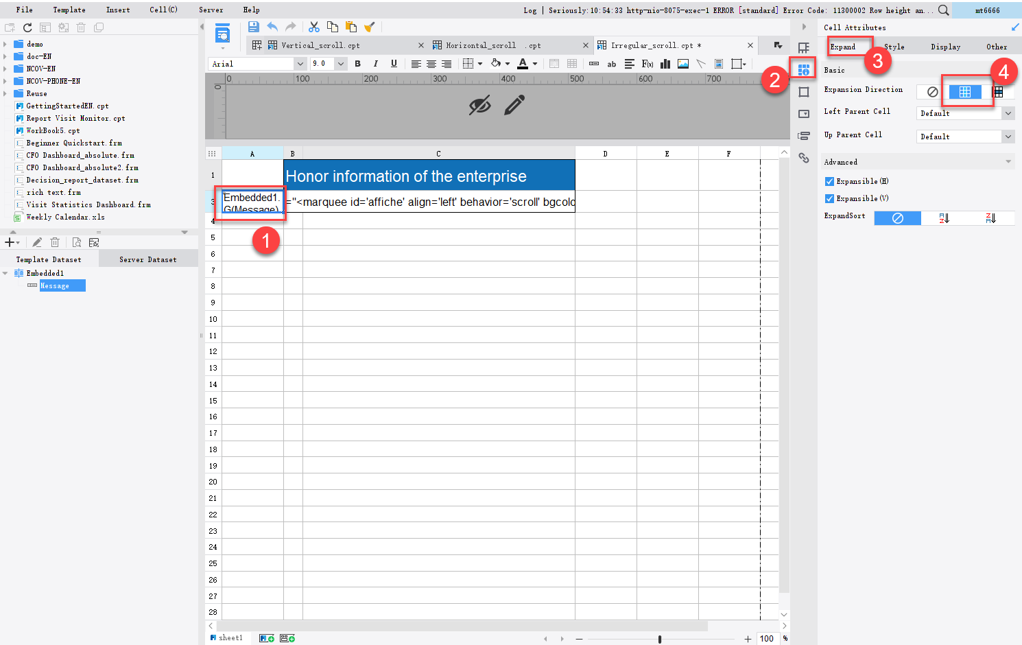 Scroll message by HTML-FineReport Help Document