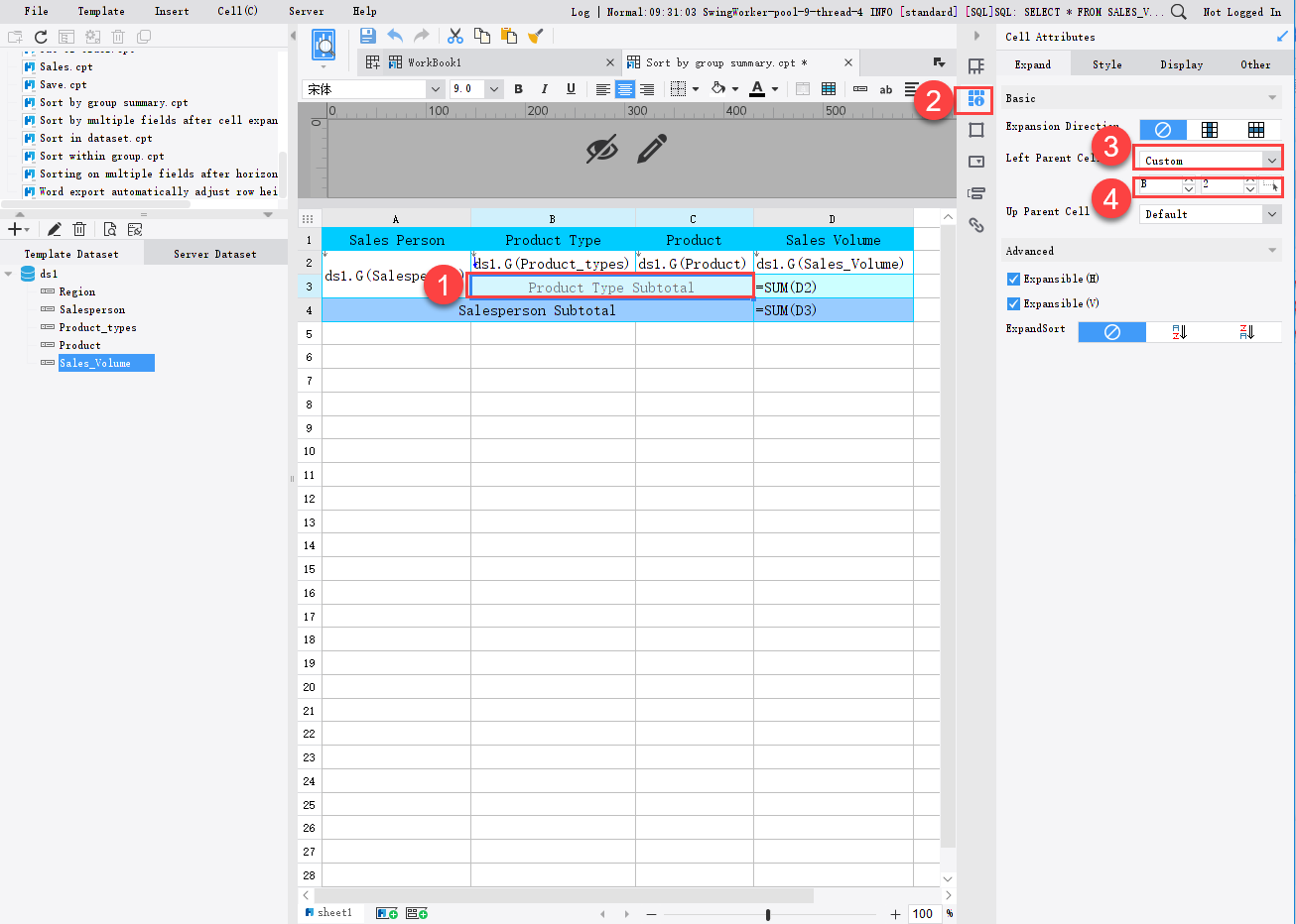 Sort by group summary-FineReport Help Document