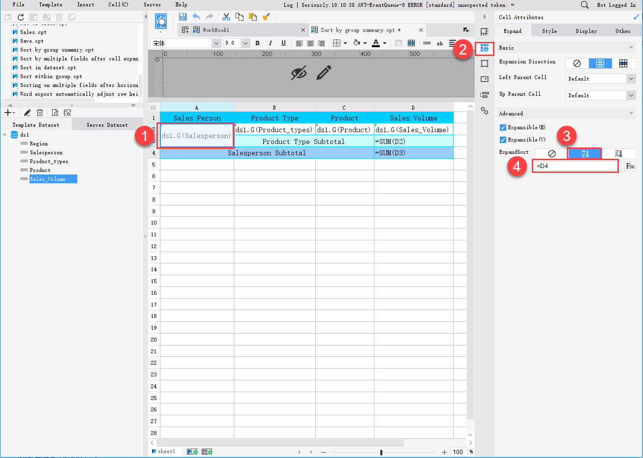 Sort by group summary-FineReport Help Document