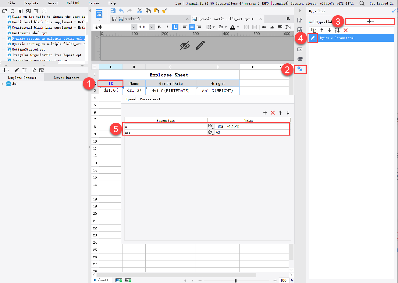 Dynamic sorting on multiple fields-FineReport Help Document