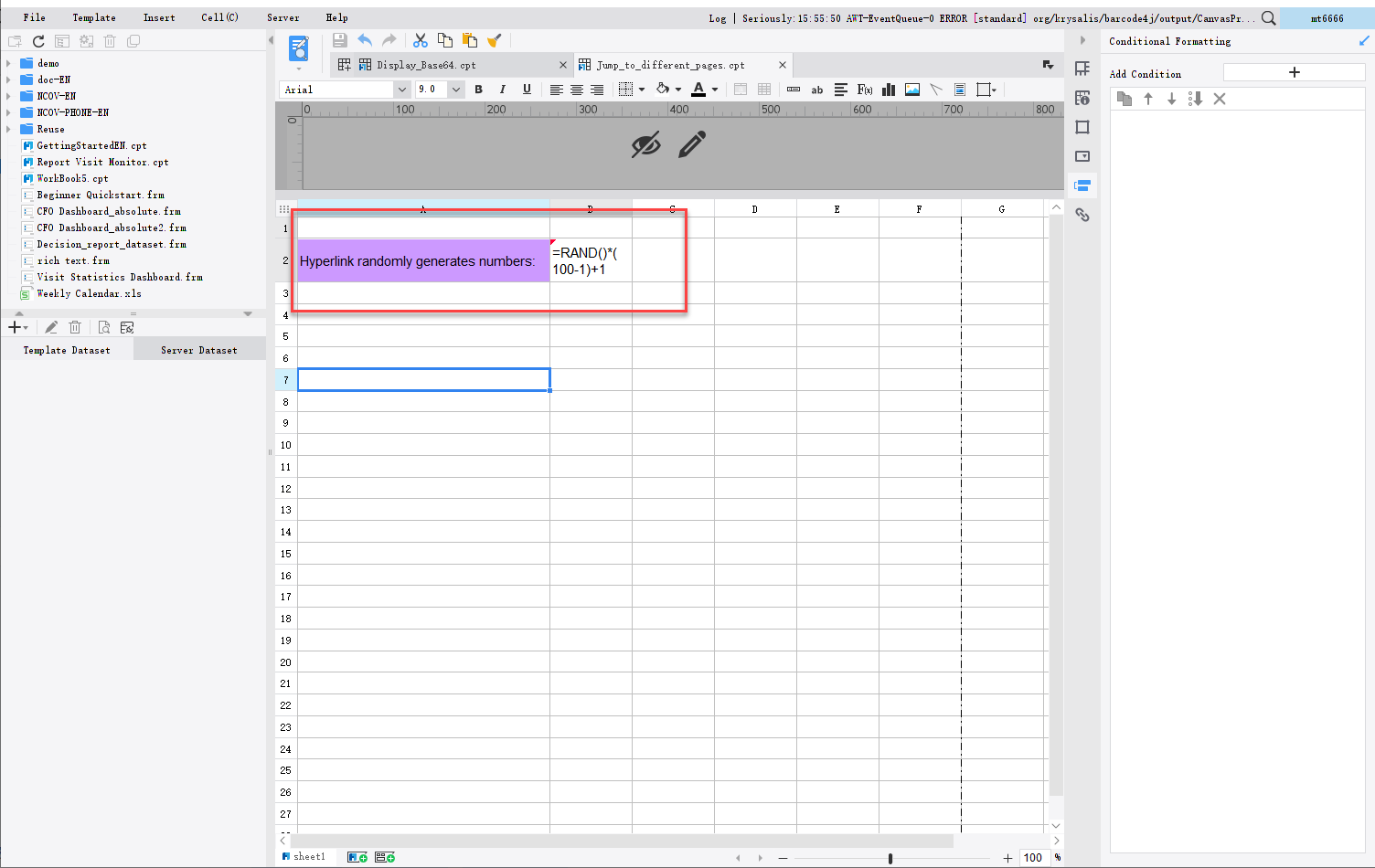 Jump to different pages by hyperlink content-FineReport Help Document