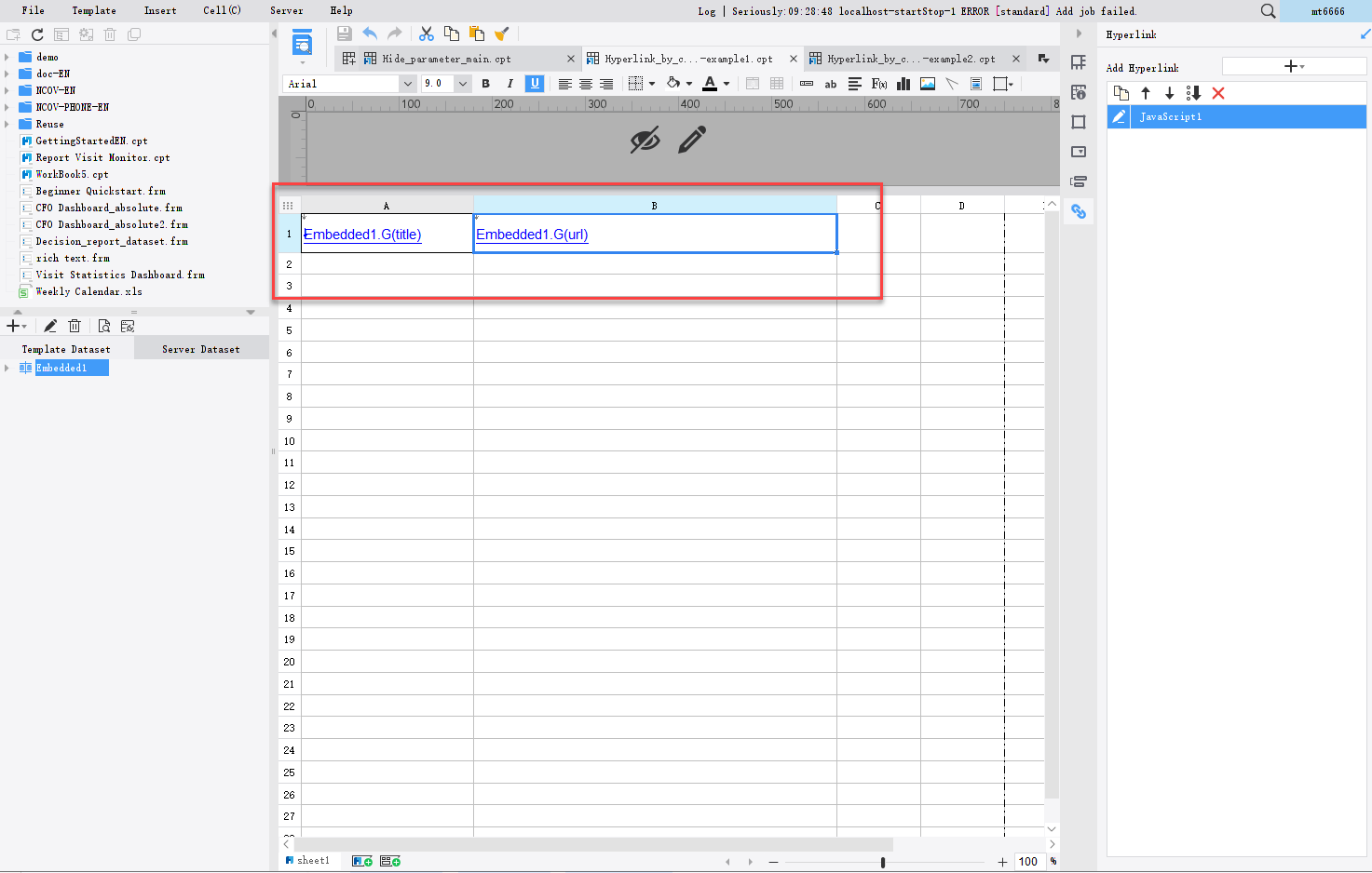 Hyperlink to different URL by content-FineReport Help Document