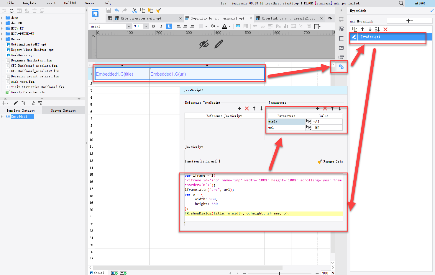 Hyperlink to different URL by content-FineReport Help Document