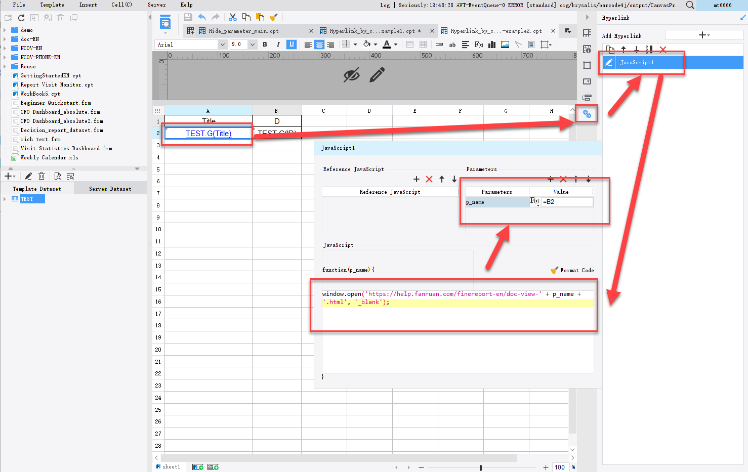 Hyperlink to different URL by content-FineReport Help Document