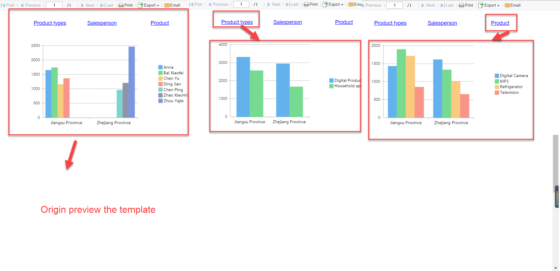 Dynamic display chart series or category axis-FineReport Help Document