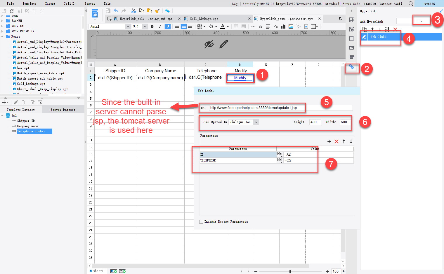 Hyperlink pass web page parameters-FineReport Help Document