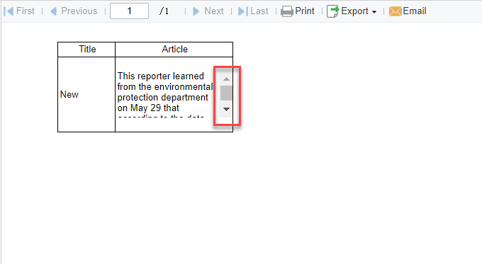 Scroll bar within cell-FineReport Help Document