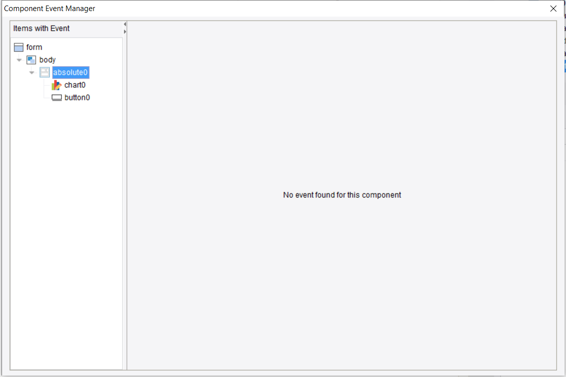 Component event manager-FineReport Help Document