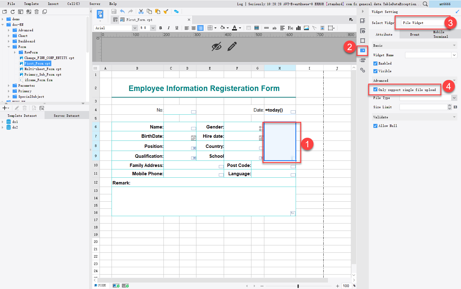 Data entry upload image-FineReport Help Document