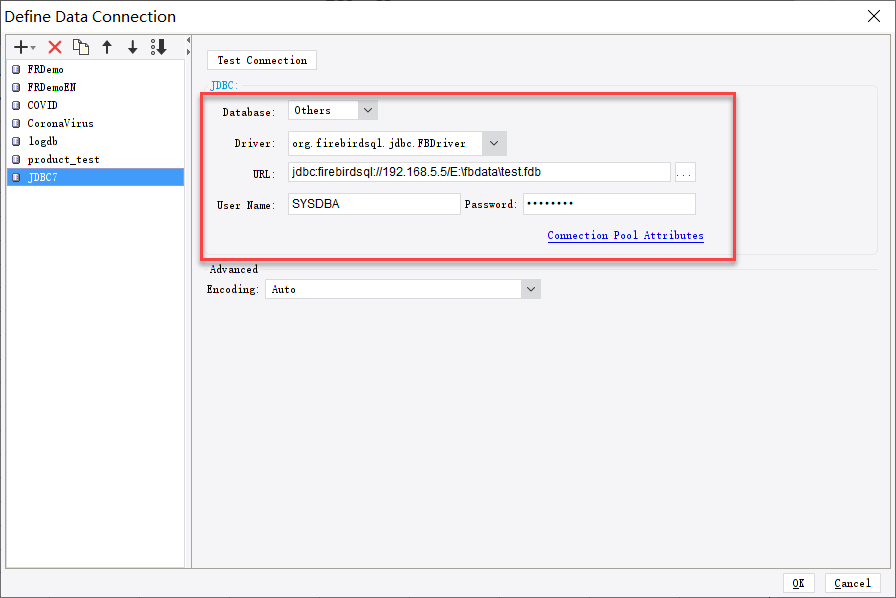 Firebird Data Connection-FineReport Help Document