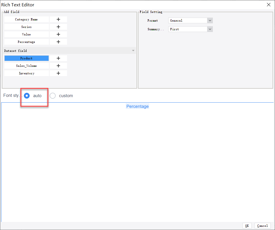 Rich Text Custom Label or Tooltip-FineReport Help Document