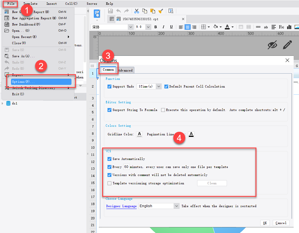 Template version management-FineReport Help Document