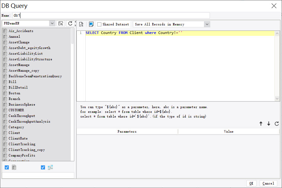Drop-down tree widget basic layered build example-FineReport Help Document