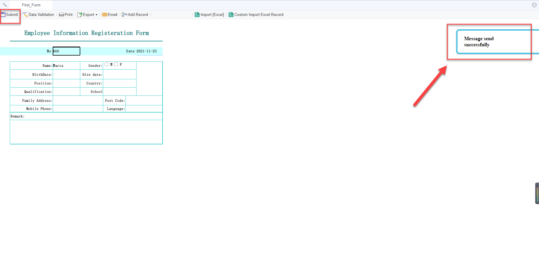 Template Message Event Plugin-FineReport Help Document