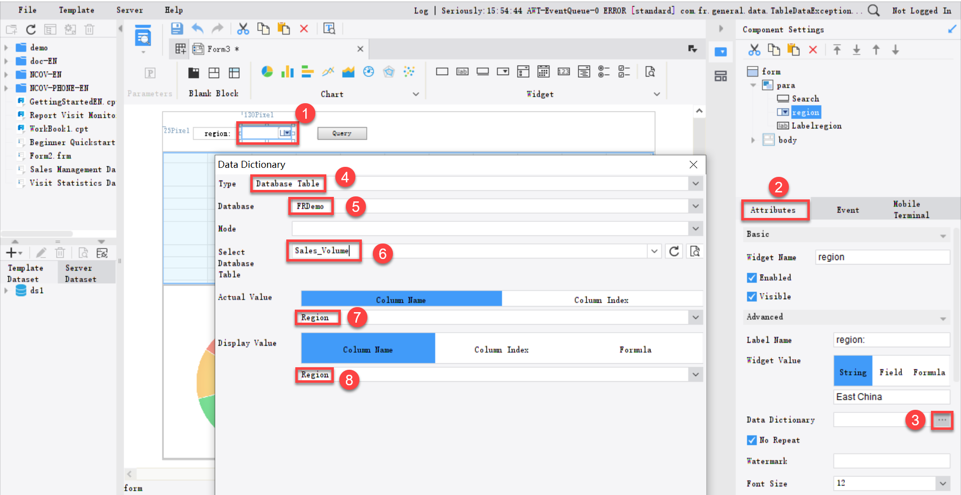Dashboard Getting Started Example-FineReport Help Document
