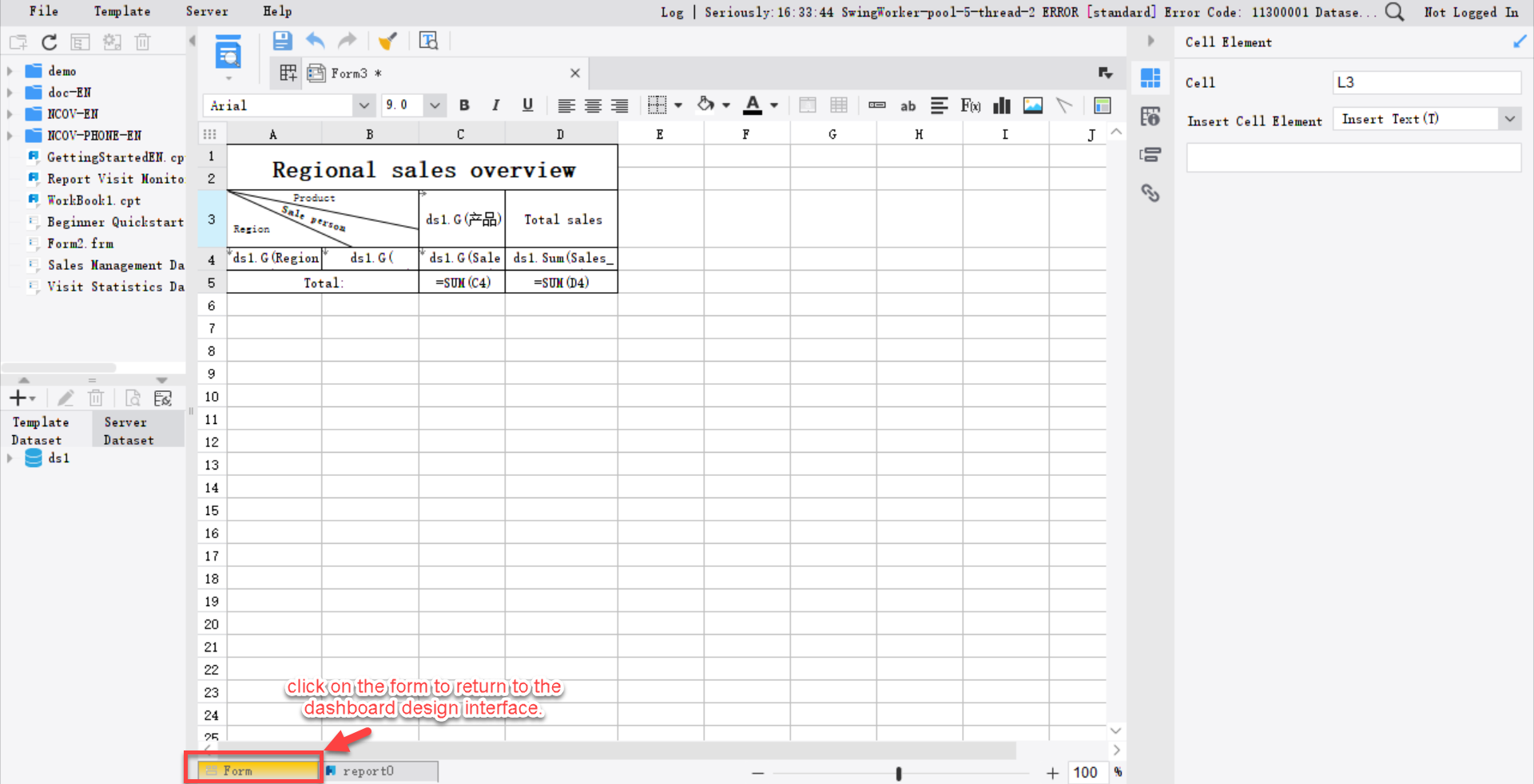 Dashboard Getting Started Example-FineReport Help Document