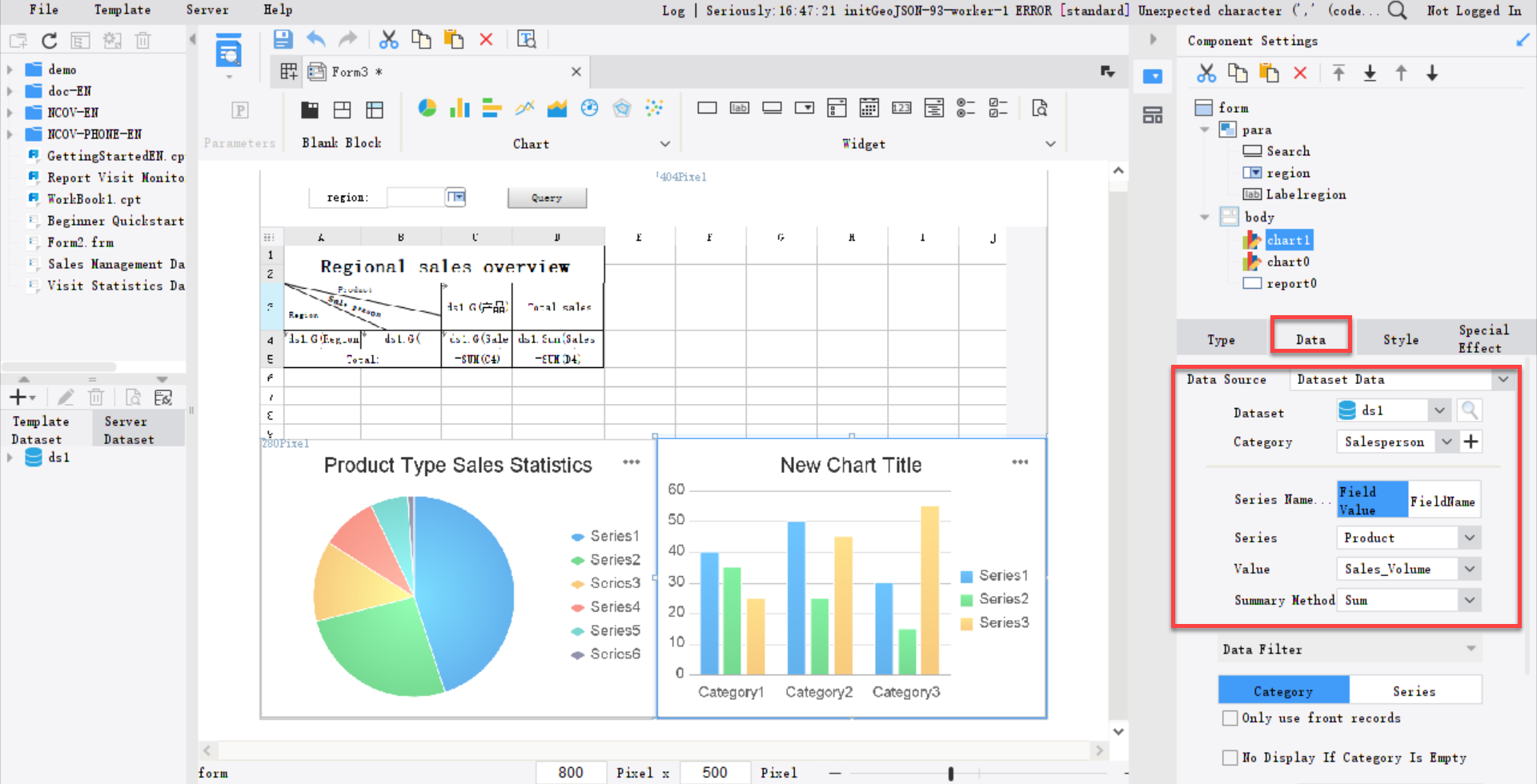 Dashboard Getting Started Example-FineReport Help Document