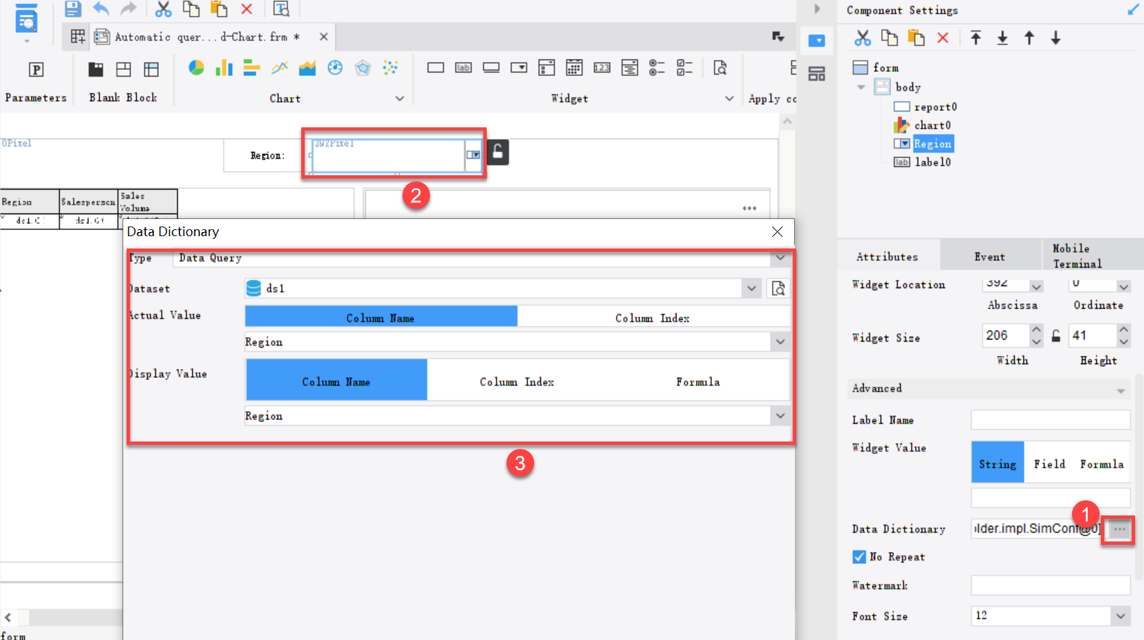 Automatic Query of Dashboard-FineReport Help Document