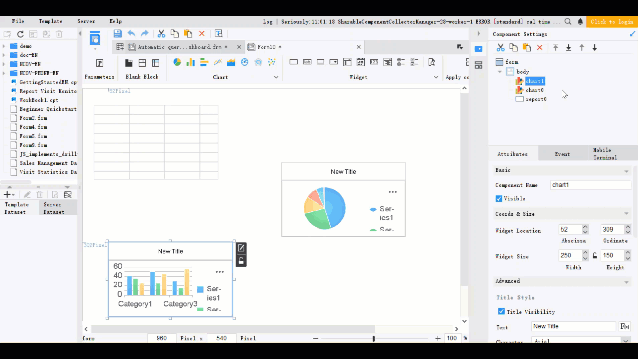 Component Typesetting Alignment-FineReport Help Document